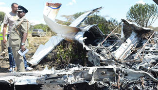 In pics: airplane crashing site in Naivasha, Kenya