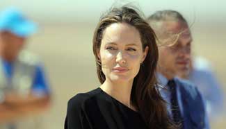 Actress Angelina Jolie visits Syrian refugee camp in Jordan