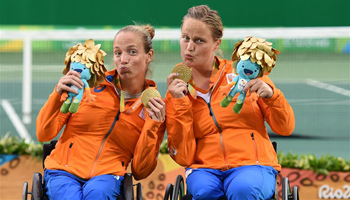 Netherlands win women's doubles gold of wheelchair tennis in Rio