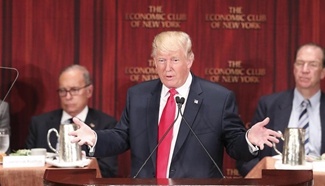 Trump addresses luncheon meeting of Economic Club of New York