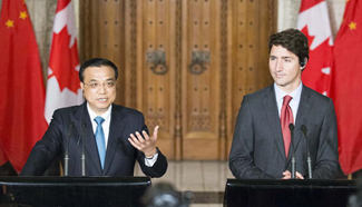 China, Canada agree to strengthen economic, trade ties