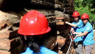 Chinese experts help Myanmar renovate quake-hit ancient buildings