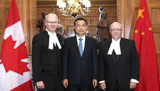 Premier Li meets Canada's Senate speaker, speaker of House of Commons