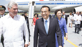 Chinese premier arrives in Cuba for official visit