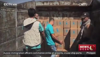 Red Cross delivers aid to besieged towns in Syria