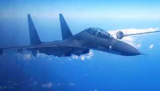 Chinese Air Force conducts routine drill