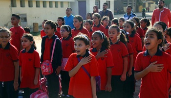 Egyptian students come back to school for new term study
