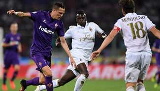 Fiorentina ties with AC Milan in Italian Serie A match