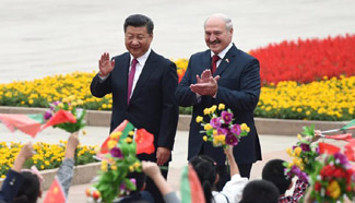 President Xi holds welcoming ceremony for Belarusian president