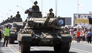 Military parade held to mark Cyprus' Independence Day