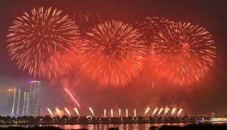 Musical fireworks show held in Changsha to celebrate National Day