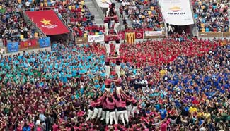 Chinese team participate in Tarragona Human Tower Competition
