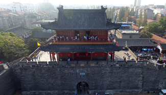 In pics: aerial view of Jingzhou ancient city in C China