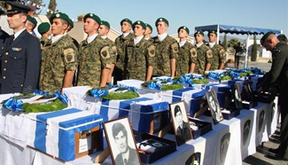 Remains of soldiers handover ceremony held at military cemetery in Cyprus