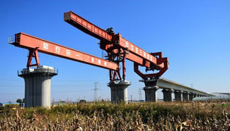 Beijing-Shenyang high-speed railway under construction