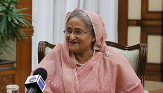 Bangladeshi PM receives interview with Xinhua on Xi's visit