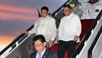 Philippine president arrives in Brunei for state visit