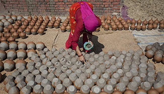 Pottery work in Bhaktapur, Nepal
