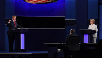 Clinton, Trump participate final presidential debate in Las Vegas