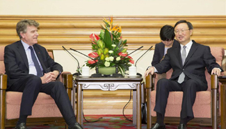 Chinese state councilor meets French strategist