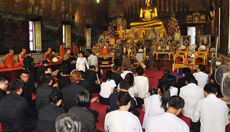 Mourners commemorate late Thai King Bhumibol Adulyadej in Bangkok