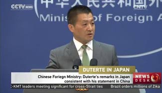 FM: Duterte's remarks in Japan consistent with his statement in China