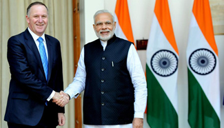 Indian PM meets New Zealand's counterpart in New Delhi