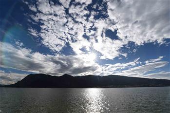 Autumn view of Dianchi Lake in China's Kunming