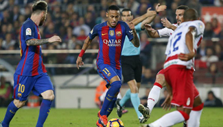 Barcelona wins Granada 1-0 during Spanish league football match