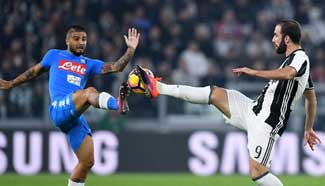 Juventus beats Napoli 2-1 at Italian Serie A match