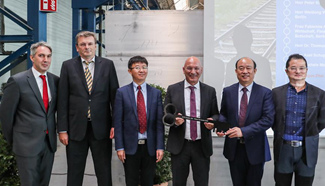 Guests attend launch ceremony of Molinari Rail Systems GmbH in Dessau, Germany