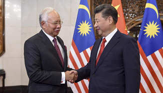 Chinese president meets with Malaysian PM in Beijing