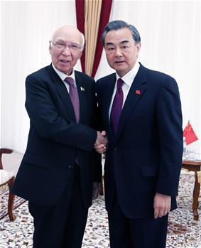 Chinese FM meets advisor to Pakistan's PM in Kyrgyzstan