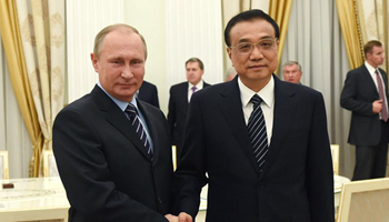 Chinese premier, Russian president meet on promoting China-Russia ties