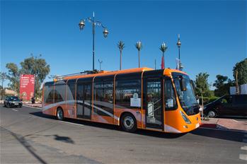 Over 10 electric buses from China serve delegates during COP22