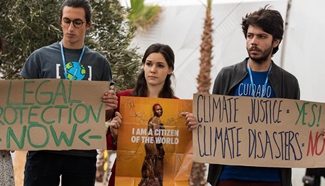 Demonstration for immediate action to climate crisis staged during COP22