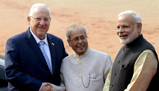 Indian president meets his Israeli counterpart in New Delhi