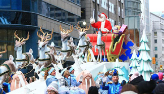 Annual Toronto Santa Claus parade held in Canada