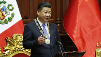 Quotable quotes from President Xi's speech at Peruvian Congress