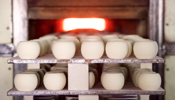 Electric oven used in making of porcelain wares in SE China's county