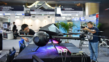 Unmanned equipments seen at 18th China Hi-Tech Fair in Shenzhen