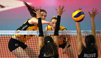 Vakifbank wins Besiktas 3-0 during Turkish Women Volleyball League match