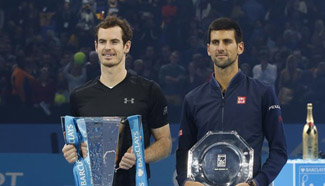 Murray, Djokovic attend awarding ceremony at ATP finals