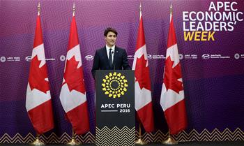 Canadian PM attends press conference of the APEC Economic Leaders' Week