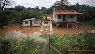 Red Cross personnel take part in rescue operation in Panama