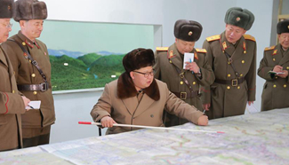 DPRK leader Kim Jong Un inspects HQs of Large Combined Unit 380