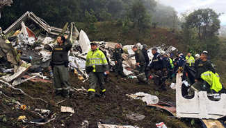 Chapecoense footballers among 76 dead in Colombia plane crash