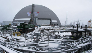 Ukraine unveils new safety cover over destroyed Chernobyl reactor