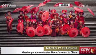Parade held to mark 17th anniv. of Macao's return to China