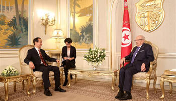 Chinese high-ranking official meets with Tunisian president